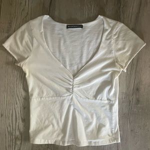 Brandy Melville Cropped Tee White